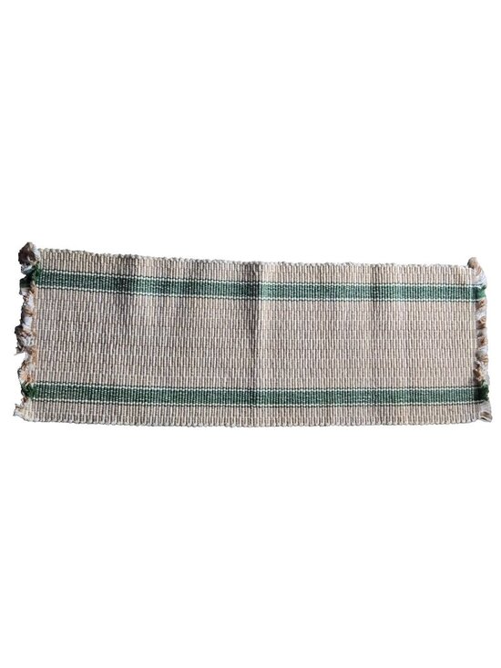 Unbranded Other - Farm Table Runner Beige Green Reversible Kitchen Farmhouse Cottage 12.5" x 36"